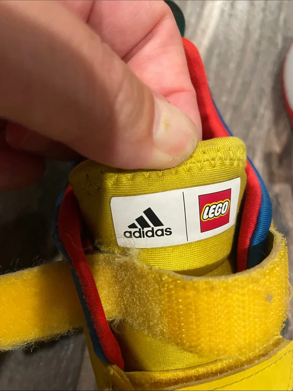 adidas Kids Yellow, Blue & Red Velcro Sneakers